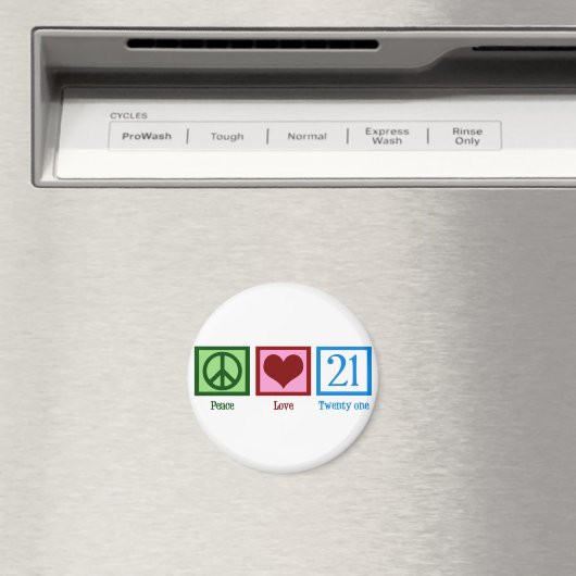 Liebe des Friedens 21 Magnet (In Situ (Geschirrspüler))