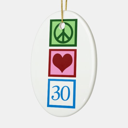 Liebe des Friedens 30 Keramik Ornament (Links)