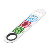 Liebe des Friedens 30 Speed Flaschenöffner (Vorderseite Schrägansicht)