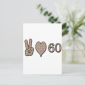 Liebe des Friedens 60 Postkarte (Stehend Vorderseite)
