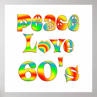 Liebe des Friedens 60er Jahre Poster
