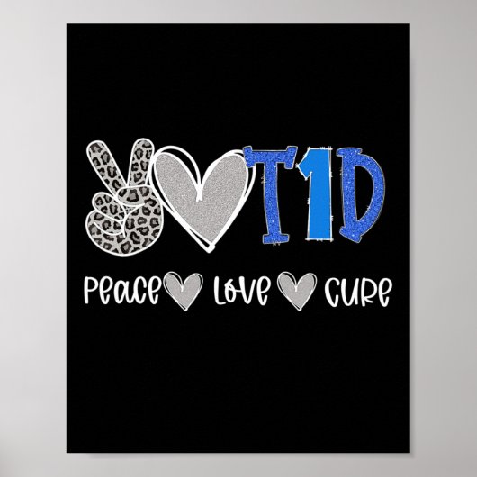 Liebe des Friedens Behandlung Typ 1 Diabetes Poster (Vorne)