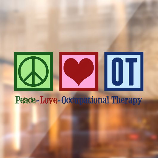 Liebe des Friedens bei der Arbeitstherapie Fensteraufkleber (Blatt 2)