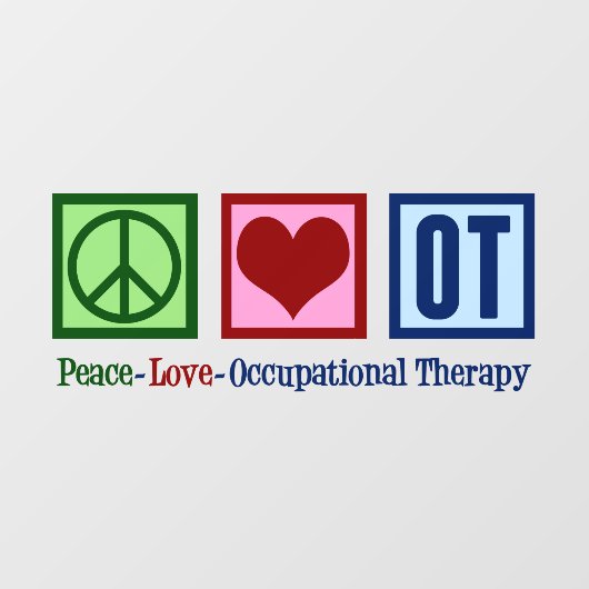 Liebe des Friedens bei der Arbeitstherapie Fensteraufkleber (Blatt)