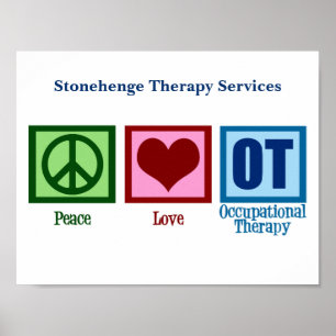 Liebe des Friedens bei der Arbeitstherapie Poster
