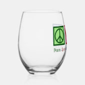 Liebe des Friedens bei der Arbeitstherapie Weinglas Ohne Stiel (Rechts)