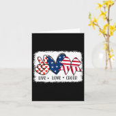 Liebe des Friedens bejubelt US-Flagge 4. Juli Chee Karte (Gelbe Blume)