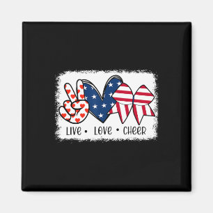 Liebe des Friedens bejubelt US-Flagge 4. Juli Chee Magnet