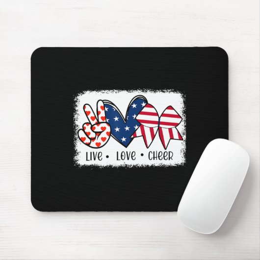 Liebe des Friedens bejubelt US-Flagge 4. Juli Chee Mousepad (Mit Mouse)