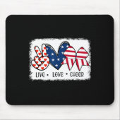 Liebe des Friedens bejubelt US-Flagge 4. Juli Chee Mousepad (Vorne)