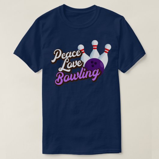 Liebe des Friedens Bowling 2 T-Shirt (Design vorne)