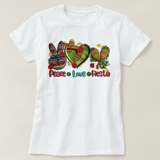 Liebe des Friedens Bowling Cinco De Mayo Party Fie T-Shirt (Design vorne)