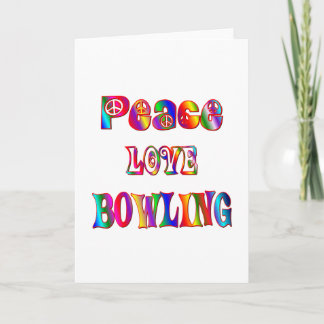 Liebe des Friedens Bowling Karte