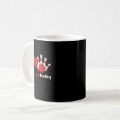 Liebe des Friedens Bowling Shirt Niedlich Bowling Kaffeetasse (Vorderseite Links)