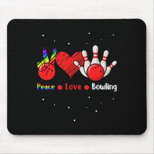 Liebe des Friedens Bowling Shirt Niedlich Bowling Mousepad