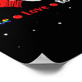 Liebe des Friedens Bowling Shirt Niedlich Bowling Poster (Ecke)