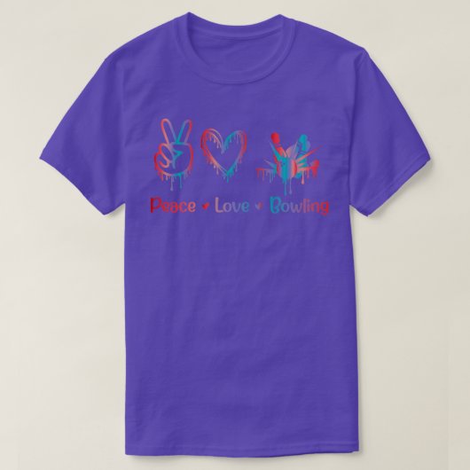 Liebe des Friedens Bowling Sublimierung T T-Shirt (Design vorne)