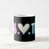Liebe des Friedens bringt Lehrer zurück Kaffeetasse (Vorderseite Links)