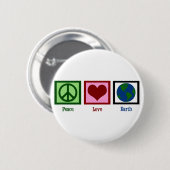 Liebe des Friedens Button (Vorne & Hinten)