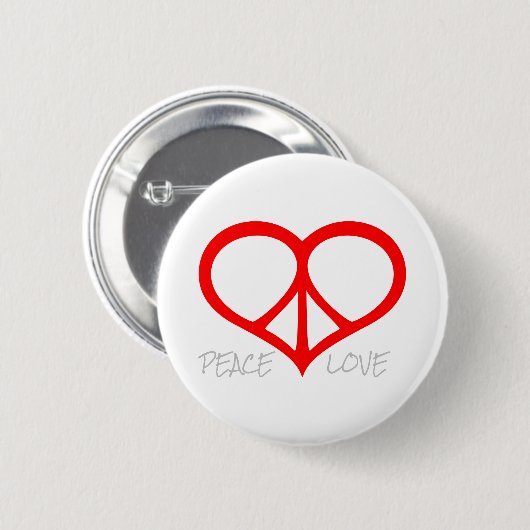 Liebe des Friedens Button (Vorne & Hinten)