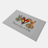 Liebe des Friedens Chihuahua Scarf Leopard Herbst  Fußmatte (Schrägansicht)