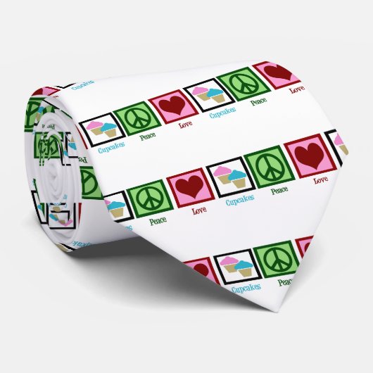 Liebe des Friedens Cupcakes Krawatte (Gerollt)