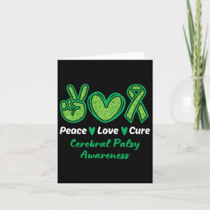 Liebe des Friedens Cure Cerebral Palsy Awareness C Karte