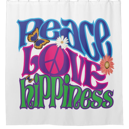Liebe des Friedens Duschvorhang (Vorderseite)