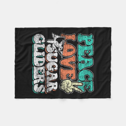 Liebe des Friedens Fleecedecke (Vorderseite (Horizontal))