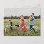 Liebe des Friedens Freude Modernes, minimalistisch Postkarte (Vorderseite)