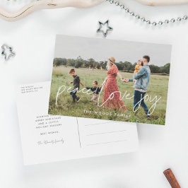 Liebe des Friedens Freude Modernes, minimalistisch Postkarte