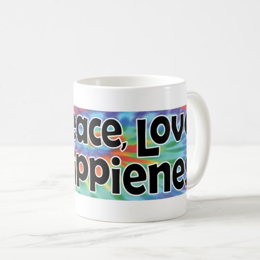 Liebe des Friedens Gefärbte Krawatte Tasse (VorderseiteRechts)