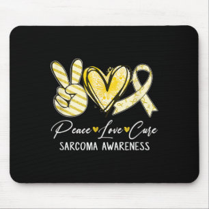 Liebe des Friedens Gelbe Schleife Sarkom Bewusstse Mousepad