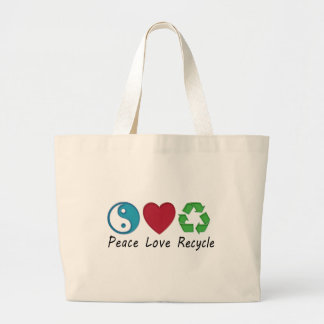 Liebe des Friedens Gerecycelt Jumbo Stoffbeutel