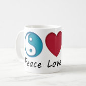 Liebe des Friedens Gerecycelt Kaffeetasse (Vorderseite Links)