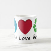 Liebe des Friedens Gerecycelt Kaffeetasse (Mittel)