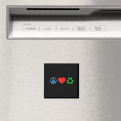 Liebe des Friedens Gerecycelt Magnet (In Situ (Geschirrspüler))