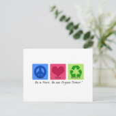 Liebe des Friedens Gerecycelt Postkarte (Stehend Vorderseite)