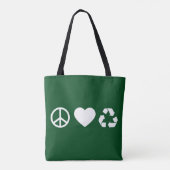 Liebe des Friedens Gerecycelt Tasche (Rückseite)