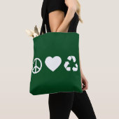 Liebe des Friedens Gerecycelt Tasche (Von Nahem)