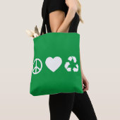 Liebe des Friedens Gerecycelt Tasche (Von Nahem)