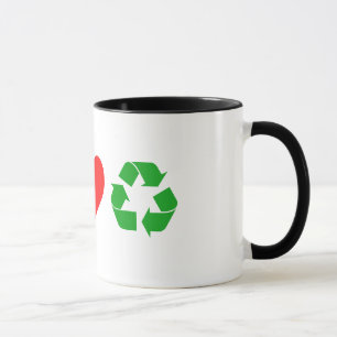 Liebe des Friedens Gerecycelt Tasse