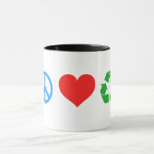 Liebe des Friedens Gerecycelt Tasse (Zentrum)