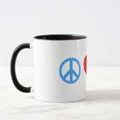 Liebe des Friedens Gerecycelt Tasse (Links)