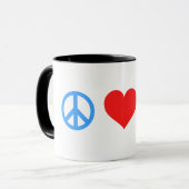 Liebe des Friedens Gerecycelt Tasse (Vorderseite Links)