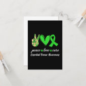 Liebe des Friedens heilt grünes Band, essenzieller Karte (Vorderseite/Rückseite Beispiel)