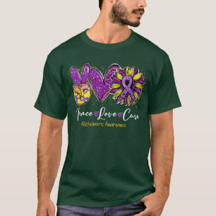 Liebe des Friedens heilt Leopard Sonnenblume Alzhe T-Shirt