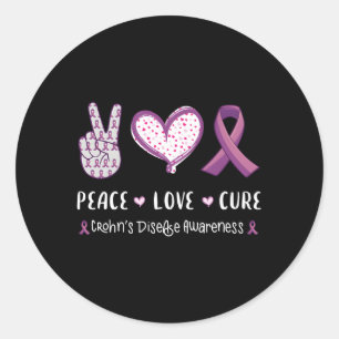 Liebe des Friedens heilt Morbus Crohn's Disease Aw Runder Aufkleber