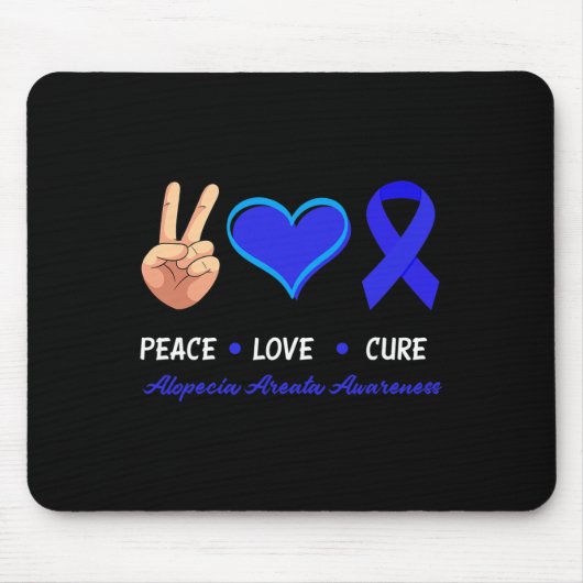 Liebe des Friedens Heilung Alopecia Areata Sensibi Mousepad (Vorne)
