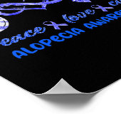 Liebe des Friedens Heilung Alopezie Bewusstsein Poster (Ecke)